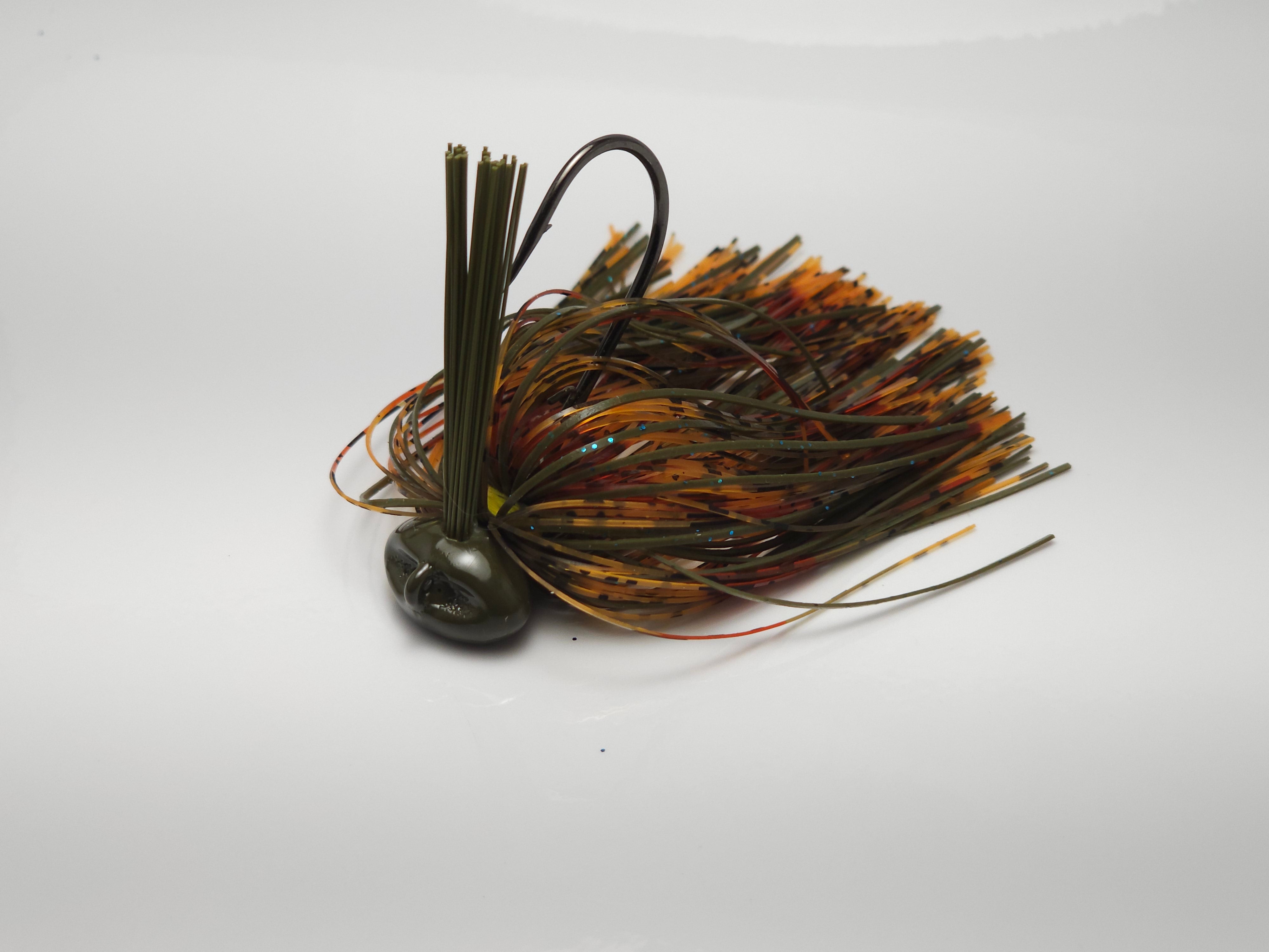 Football Jig Bass Lure | Hand Tied Football Jig for Rock & Structure | Craw Jig for Bass Fishing